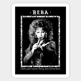 Reba / Fancy \ Vintage Faded Style Fan Design Sticker
